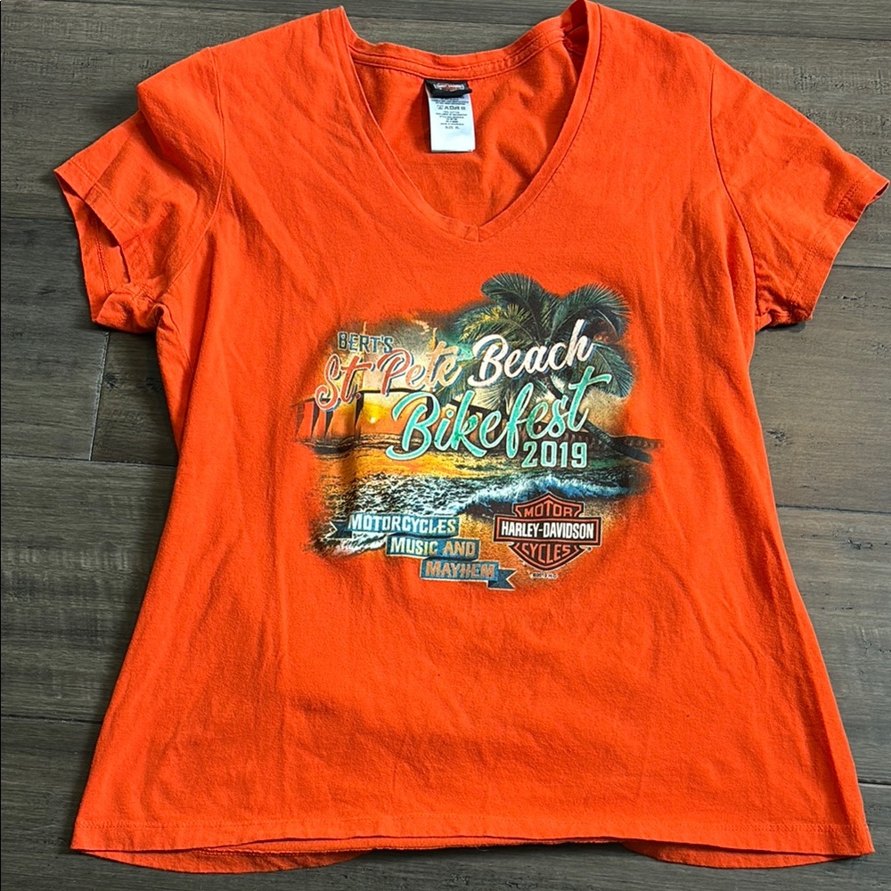 Harley-Davidson Orange Graphic T-Shirt